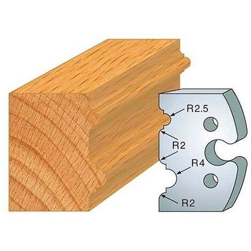 Jeu de 2 fers profilés acier Ht. 50 mm N°211 Double astragale 5 et 8 mm - 855.211 - Leman