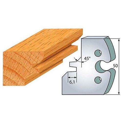 Jeu de 2 fers profilés acier Ht. 50 mm N°276 Assemblage 45° - 855.276 - Leman