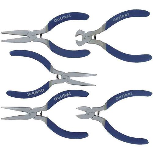 Coffret 5 mini pinces Outibat - Dimensions 112 mm