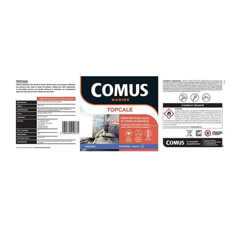 Peinture pour cale, pont et fond - gris perle - 2,5 L - Topcale COMUS