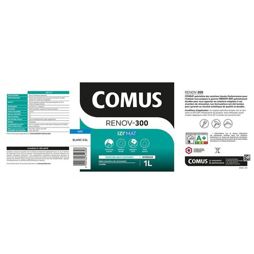 IZI'MAT 3L - Peinture acrylique d'aspect mat en phase aqueuse - COMUS
