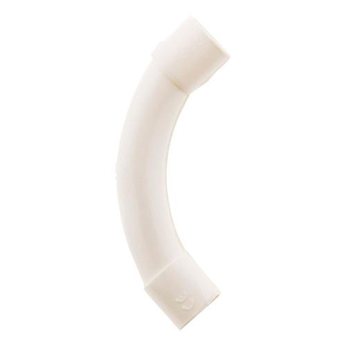 Lot de 2 Courbes Grand Rayon ZENITECH Diamètre 20mm Blanc