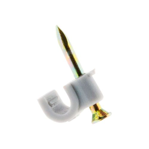 20 attaches plastiques gris diametre 5 mm