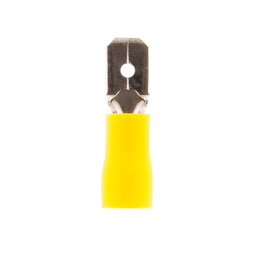 10 cosses jaune languettes mâles 6,3 mm - Zenitech