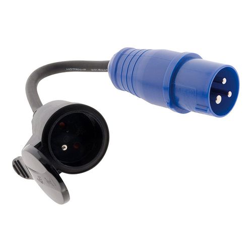 Adaptateur femelle 16A 2P+T en mâle CEE17 - Zenitech