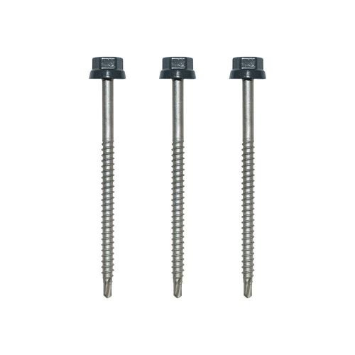 Vis de bacs acier hexagonale - 6,5x100 - 100 pièces - RAL 7016 - Zacrovis ETANCO