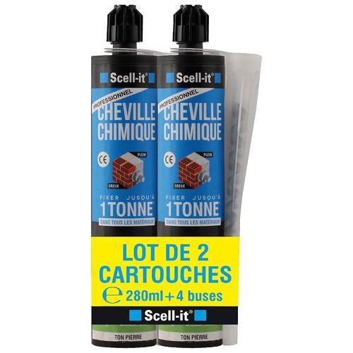 Lot de 2 cartouches de scellement chimique S-PRO 280 ml Scell-it