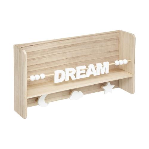 Patère Et Etagère Enfant En Bois Déco Dream L 45.5 Cm