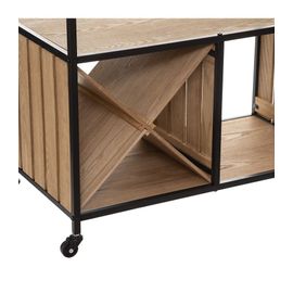 Desserte Bakos Grand Modèle En Métal Et Mdf - Beige Et Noir
