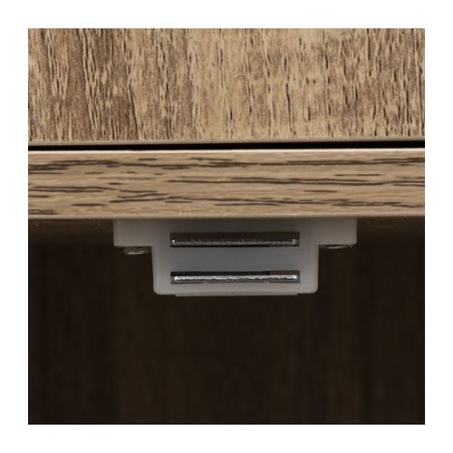 Etagère 3 Cases De Rangement Avec Portes Mix N' Modul - Longueur 34,50 Cm X Hauteur 100,50 Cm - Marron