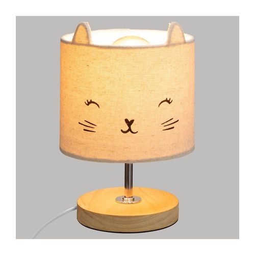 Lampe Abat-Jour Chat H 21 Cm Chambre D'enfant