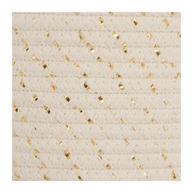 Lot De 3 Paniers Coton Lurex Beige