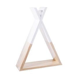 Etagère Murale Tipi Blanc Et Bois
