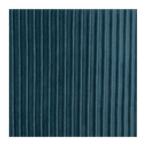 Pouf En Velours Nofy Bleu Canard Rond Atmosphera - Bleu Canard
