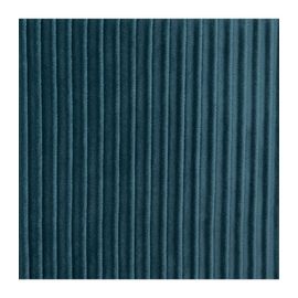 Pouf En Velours Nofy Bleu Canard Rond Atmosphera - Bleu Canard