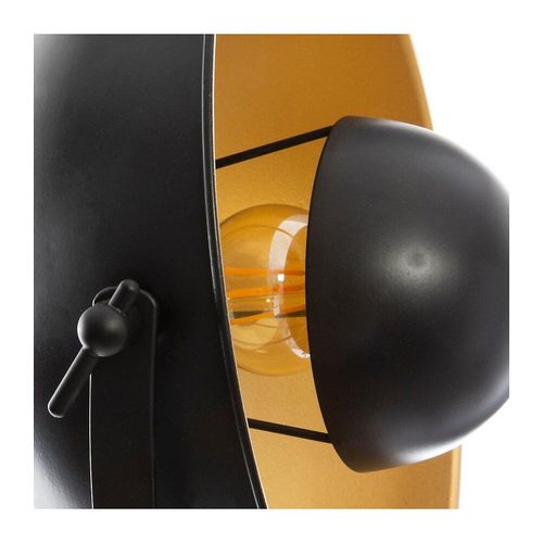 Lampadaire Tr?Pied En Bois Et M?Tal Noir Et Dor? H 162 Cm