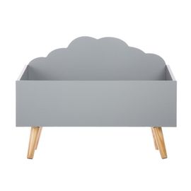 Coffre De Rangement Enfant Nuage - Longueur 58 Cm - Gris