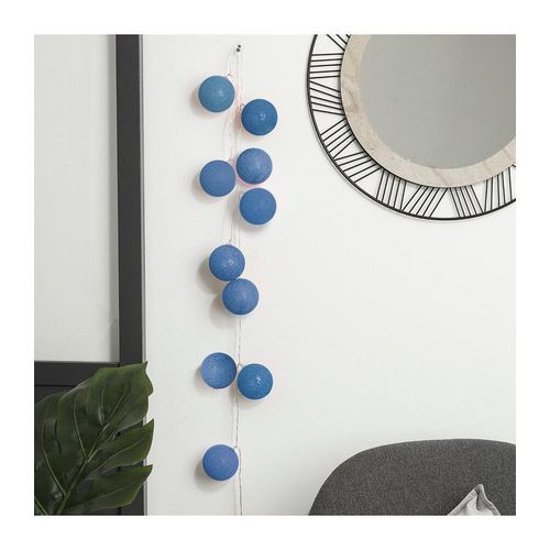 Guirlande Sur Secteur Led 20 Boules - Bleu Canard