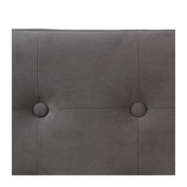 2 En 1 Pouf Pliant Double Et Coffre De Rangement Velours Gris Foncé 76 X H 38 Cm