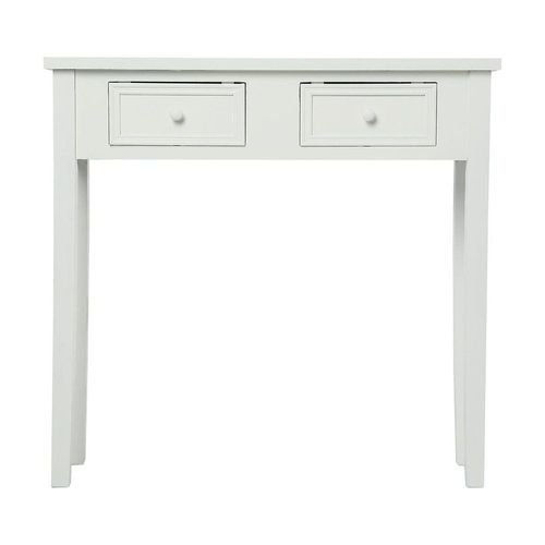Console Traditionnelle En Bois Charme - L. 80 X H. 76 Cm - Blanc