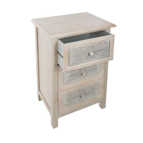 Commode Bois 3 Tiroirs Hina Atmosphera - Naturel