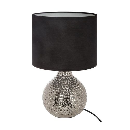 Lampe À Poser Design Martelé Angie - H. 38 Cm - Argent