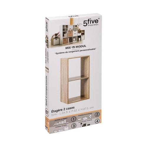 Etagère 2 Cases Mix - P. 34,5 Cm X H. 67,5 Cm - Beige