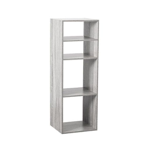 Etagère Rectangulaire 4 Cases Mix - H. 100,5 Cm - Gris