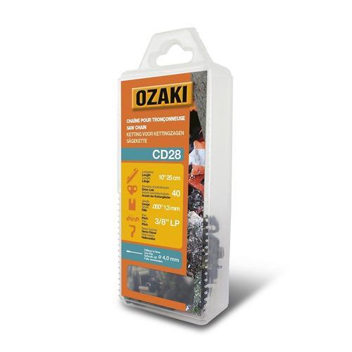 Chaîne de tronçonneuse OZAKI semi carrée: .3/8""LP .050 (1,3mm) 40 entraîneurs