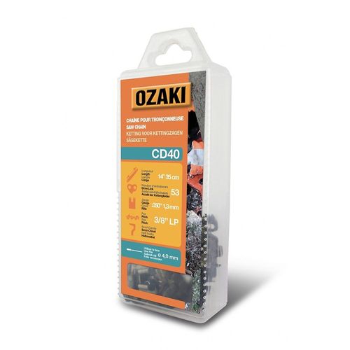 Chaîne de tronçonneuse OZAKI semi carrée: .3/8""LP .050 (1,3mm) 53 entraîneurs
