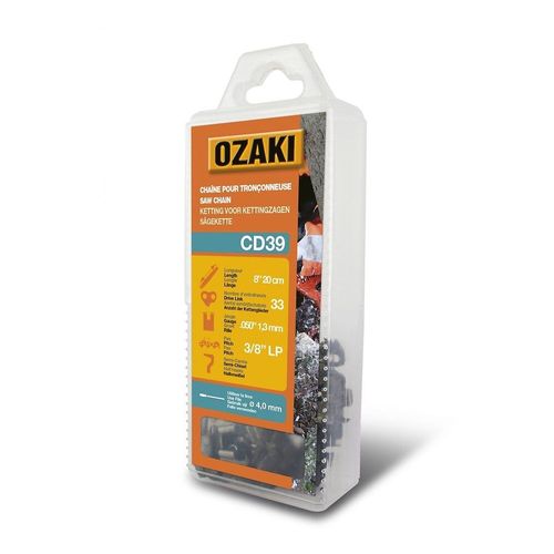 Chaîne de tronçonneuse OZAKI semi carrée: .3/8"" LP .050 (1,3mm) 33 entraîneurs