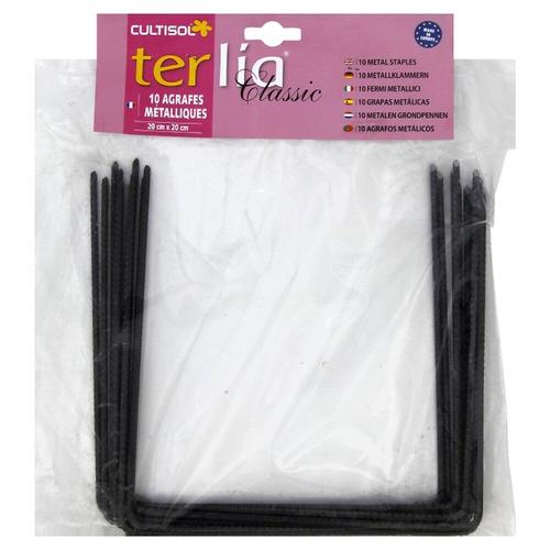 VILMORIN 10 Agrafes métalliques pour fixation paillage - l 20 x L 20 cm