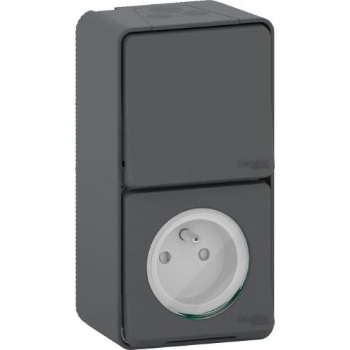 Prise de courant 2P+T avec va-et-vient vertical MUREVA STYL IK08 - SCHNEIDER ELECTRIC - MUR36025