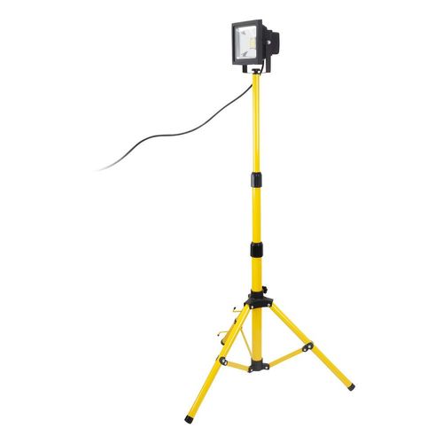 Projecteur LED Chantier avec trépied - Noir 20w IP65