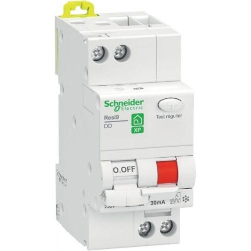 Disjoncteur différentiel 1P+N - protection contre les surintensités - 20A 30MA - Resi9 XP SCHNEIDER