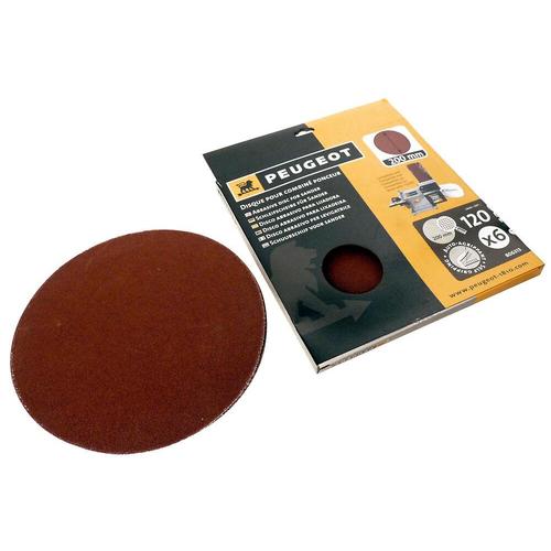 6 disques abrasifs auto-agrippants D. 200 mm - Grain 120 pour ENERGYSAND 200ASP - 806313 - Peugeot