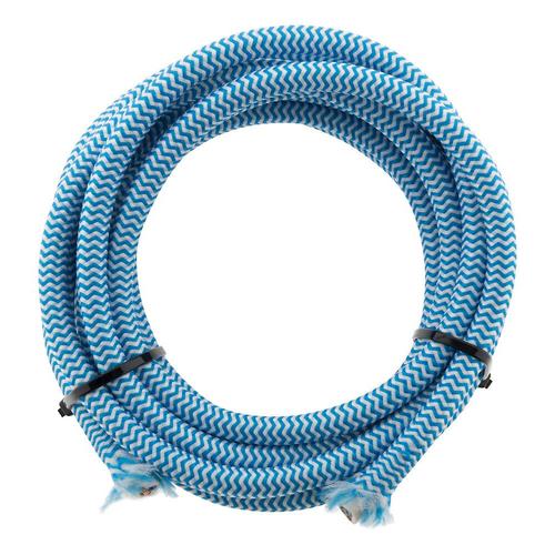 Câble textile 3G1 Bleu et Blanc 3m