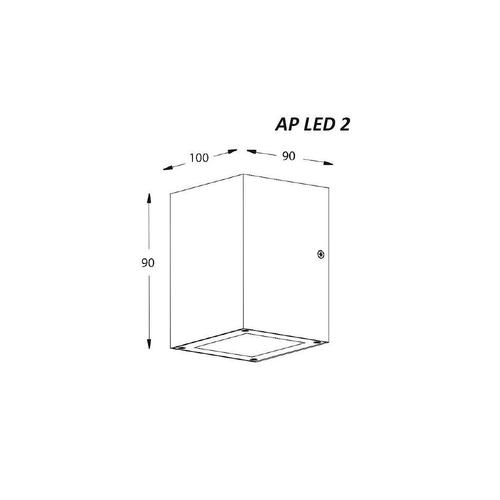 Applique LED Hoba IP65 2 alu satin? Aric