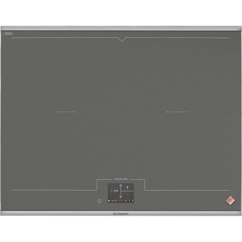 De Dietrich DPI7698GS - Table de cuisson à induction - 4 plaques de cuisson - Niche - largeur : 56 cm - profondeur : 49 cm - gris foncé