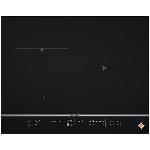 De Dietrich DPI7572X - Table de cuisson à induction - 3 plaques de cuisson - Niche - largeur : 56 cm - profondeur : 49 cm - noir