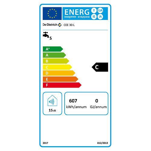 Chauffe eau électrique Cor-Email Bloc De Dietrich 30 L Sur évier