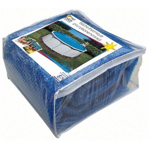 garden leisure - b&acirc;che &agrave; bulles ovale 3,65x7,31m pour piscine