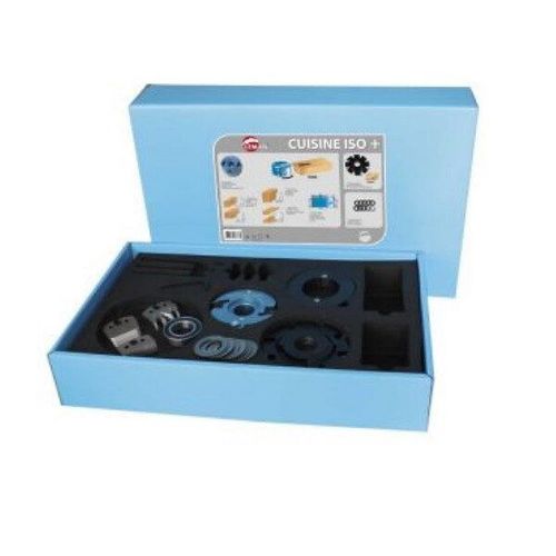 Coffret de de 2 porte-outils Al. 30 mm et accessoires - Avt. 15 mm - Usinage porte - CUISINE.ISO - Leman