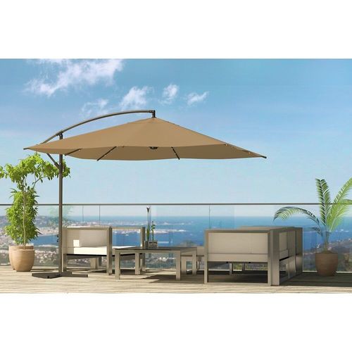Solenzara Bulle Chocolat : Parasol Led Déporté 3x3m