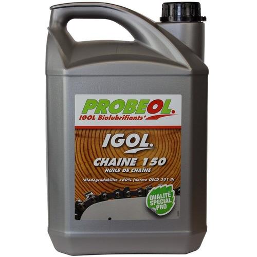 Huile de chaîne filante bio IGOL pour tronçonneuse et élagueuse - 5 litres