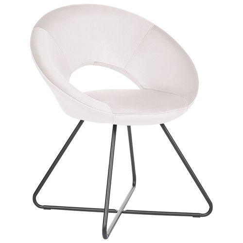 Chaise De Salle À Manger Velours Blanc Cassé Rachel
