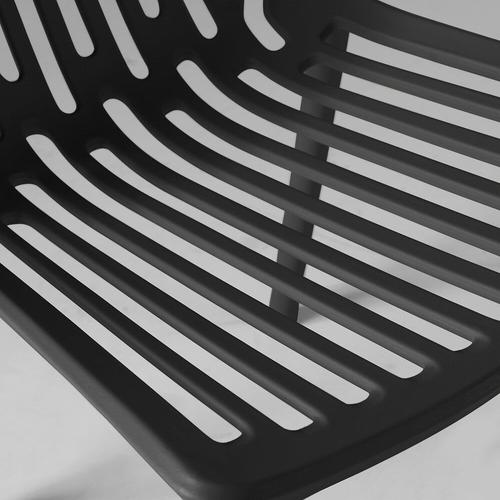 Chaise De Jardin Ajourée En Plastique Noir