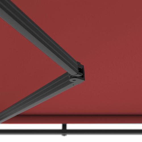 Store Banne Semi-Intgral En Aluminium Rouge 3x2,5m