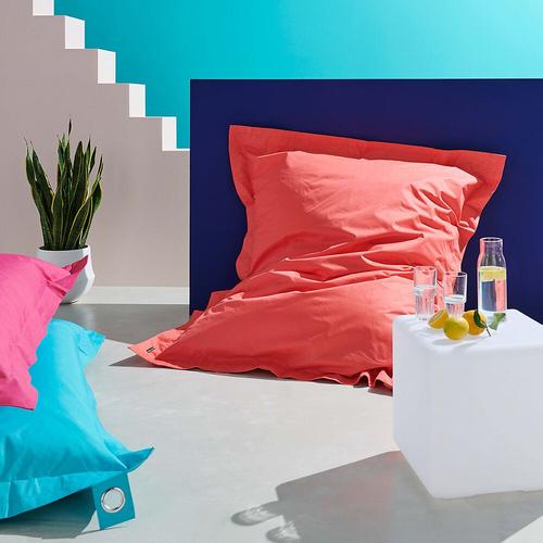 Housse Vide De Coussin De Sol Polyester Rouge 180 X 145 Cm