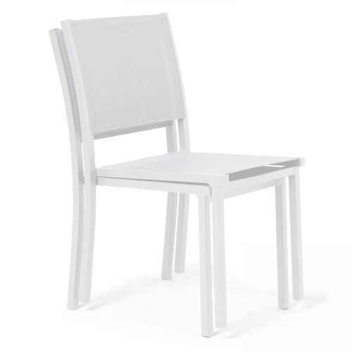 Salon De Jardin Extensible En Aluminium 8 Personnes Blanc